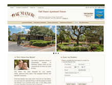 Tablet Screenshot of oakmanorapartmenthomes.com